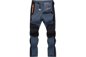 LINLANG EN Women's Snow Ski Pants Fleece Lined Winter Outdoor Waterproof Insulated Warm Softshell Hiking Cargo Pants