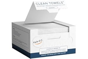 Clean Skin Club Serviettes propres, serviettes 100 % biologiquement approuvées par les dermatologues de l'USDA, serviettes je