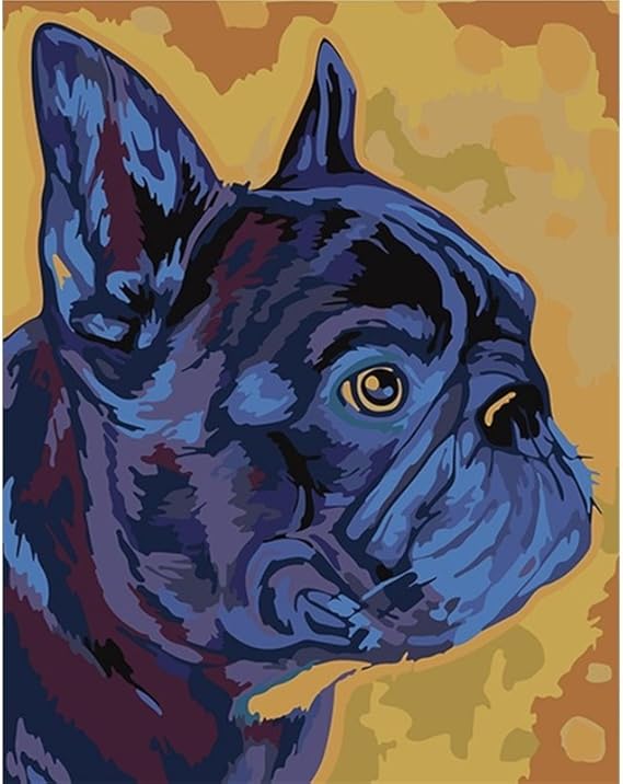 PAINTING BY NUMBERS FRENCH BULLDOG T16130071, PaintByNumber Amazon