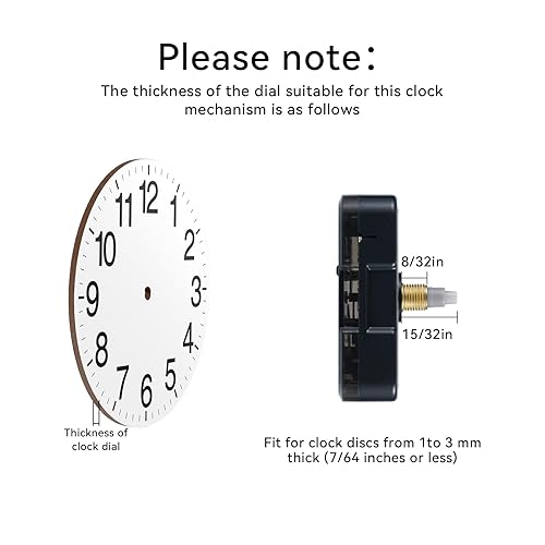 DAXSMY Clock Mechanism Replacement Battery Operated Clock Kit