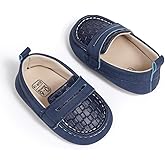 Moceen Infant Baby Boys Loafers Soft Sole PU Leather Toddler Moccasins Girls First Walking Crib Dress Shoes
