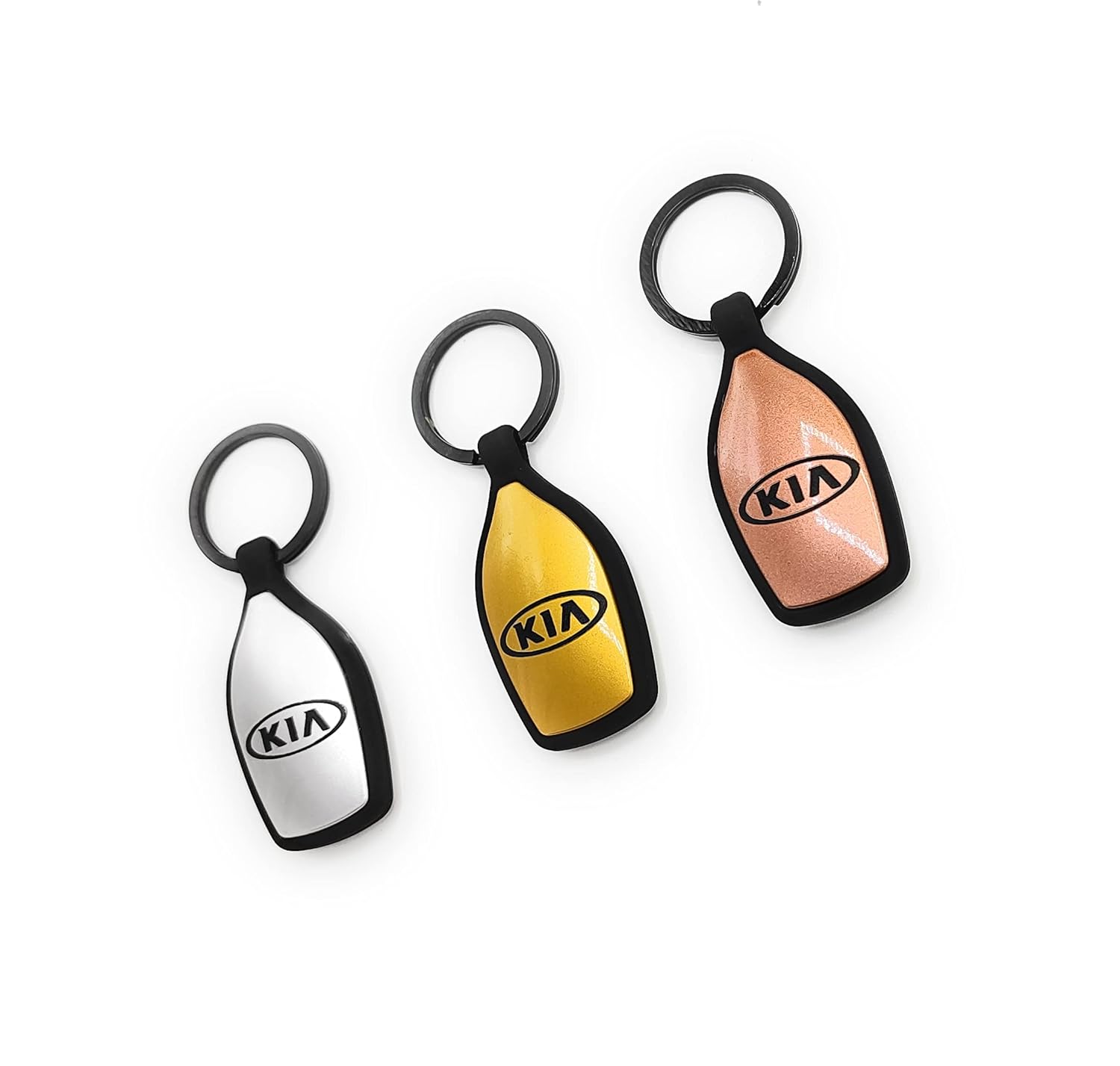 N.1 JDP KIA Cars Bottle shape Keychain KIA car Keychain. (Glossy Gold