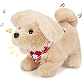 Sotodik Electric Plush Toys Corgi Puppy Interactive Pet Dog-Walking,Barking,Tail Wagging Interactive Toys for Toddler Kids Boys Girls