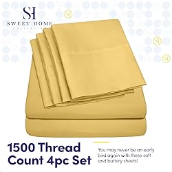 Twin Size Bed Sheets - 4 Piece 1500 Supreme