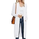 GRACE KARIN Women's 2026 Trendy Long Cardigans Sweater Lightweight Open Front Long Sleeve Maxi Duster Coats with Pockets