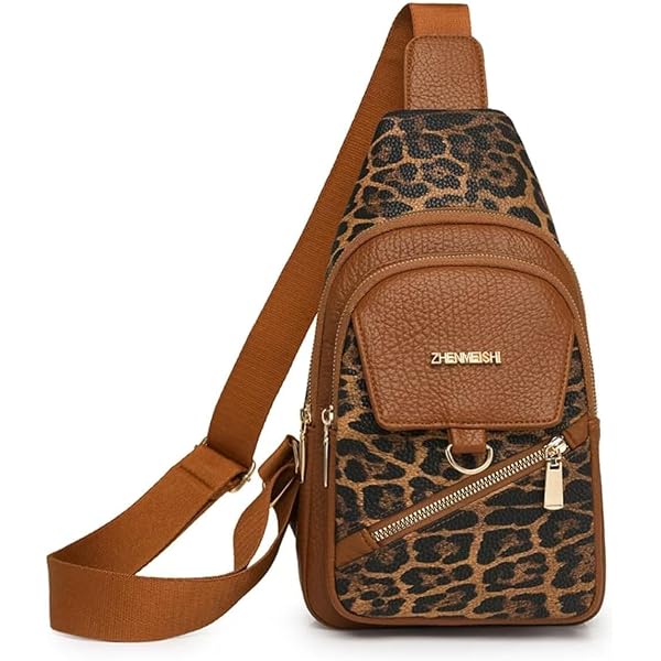 Amazon.com | Hiriotin Leopard Print Chest Bag for Women  display picture 3