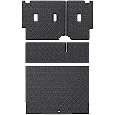 Trunk Liner & Backrest Mat for 2021-2025 Ford Bronco 4-Door (Not for Sport Model)- Custom Fit PU Leather Cargo Liner and Rear Backrest Protector - All Weather Waterproof Anti-Slip Car Mats