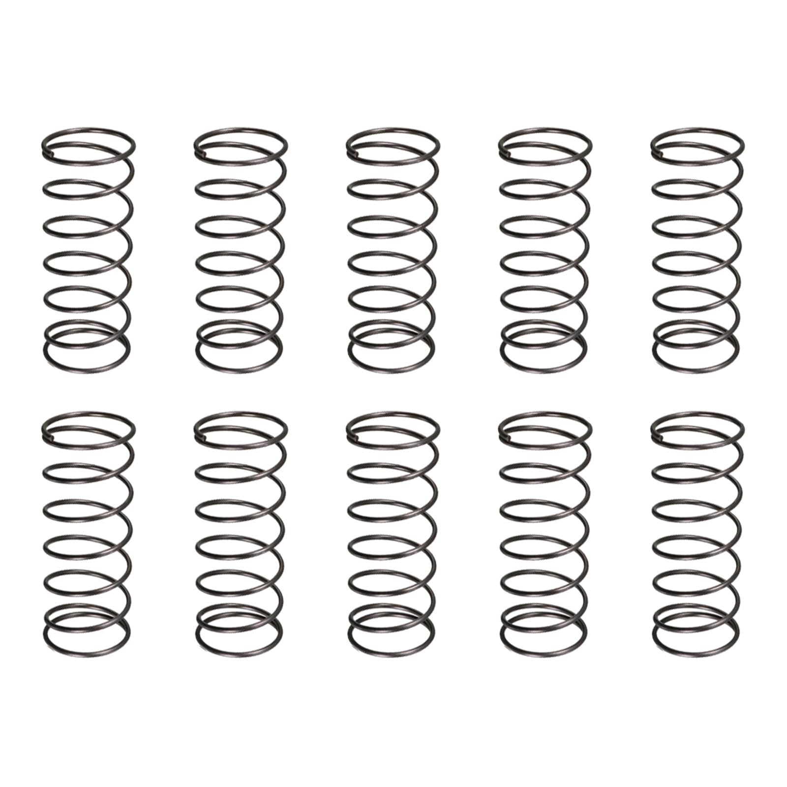 DTGN 1.2x20x50mm(DxODxL) Compression Spring - 20Pack - Good for Machinery - Spring Steel Extension Spring - Black
