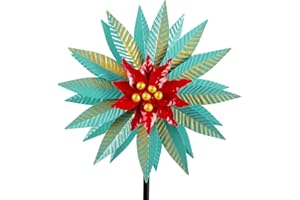 VENNIY Christmas Wind Spinners Outdoor,57.9 Inches Metal Wind Spinners for Yard and Garden Xmas Windmill for Patio,Lawn & Yard