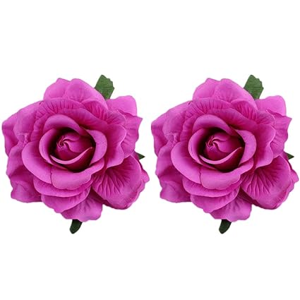 Amazon Com Ea Stone 2 Pcs Bridal Rose Flower Hairpin Hair Brooch