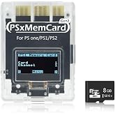 BITFUNX PSxMemCard Gen2 Memory Card, for PS2/PS1/PS ONE Console (4-in-1) | Support Firmware Update,Unlimited Storage,Game ID,Custom Software,Sd2psXtd,Config PS2 Block Size,Free 8GB MicroSD Card