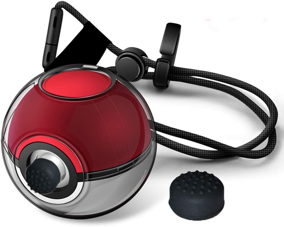 モンスターボールplus用 耐衝撃 ハードケース キーキャップ2枚 保護 収納ケース カバー 半透明 ブラック 周辺機器 アクセサリ Amazon