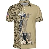 Custom US Army Polo Shirts for Men Women Personalized Military Veteran Shirt Veterans Pride American Flag Gifts Memorial Day