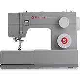 SINGER&reg; 4432 (Grey) High Speed Heavy Duty Sewing Machine + Accessory Kit | 32 stitches deliver 110 applications, 50% more power for thick fabrics, 1100 per minute capacity, 1-step buttonhole design
