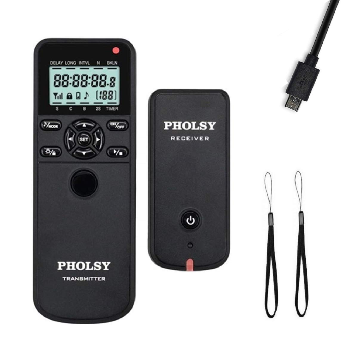PHOLSY Wireless Timer Camera Shutter Remote Release Control with HDR and Intervalometer for Fujifilm GFX 50S, X-Pro2, X-H1, X-T2, X-T1, X-T10, X-T20, X-T100, X-E2S, X-M1, X-A3, X-A2, X-A1, X-A10