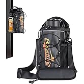 BOOSTLIFE Magnetic Gym Bag - Crossbody Sling with Large Water Bottle Holder (Fits up to 64oz), Waterproof Phone Case & Type-C Port, Sling Shoulder Bag for Gym, Travel & Outdoor Sports