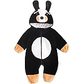 Dcohmch Toddler Baby Bernese Mountain Dog Costume Cute Hooded Jumpsuit Zipper Snowsuit Infant Warm Winter Clothes 0-3T