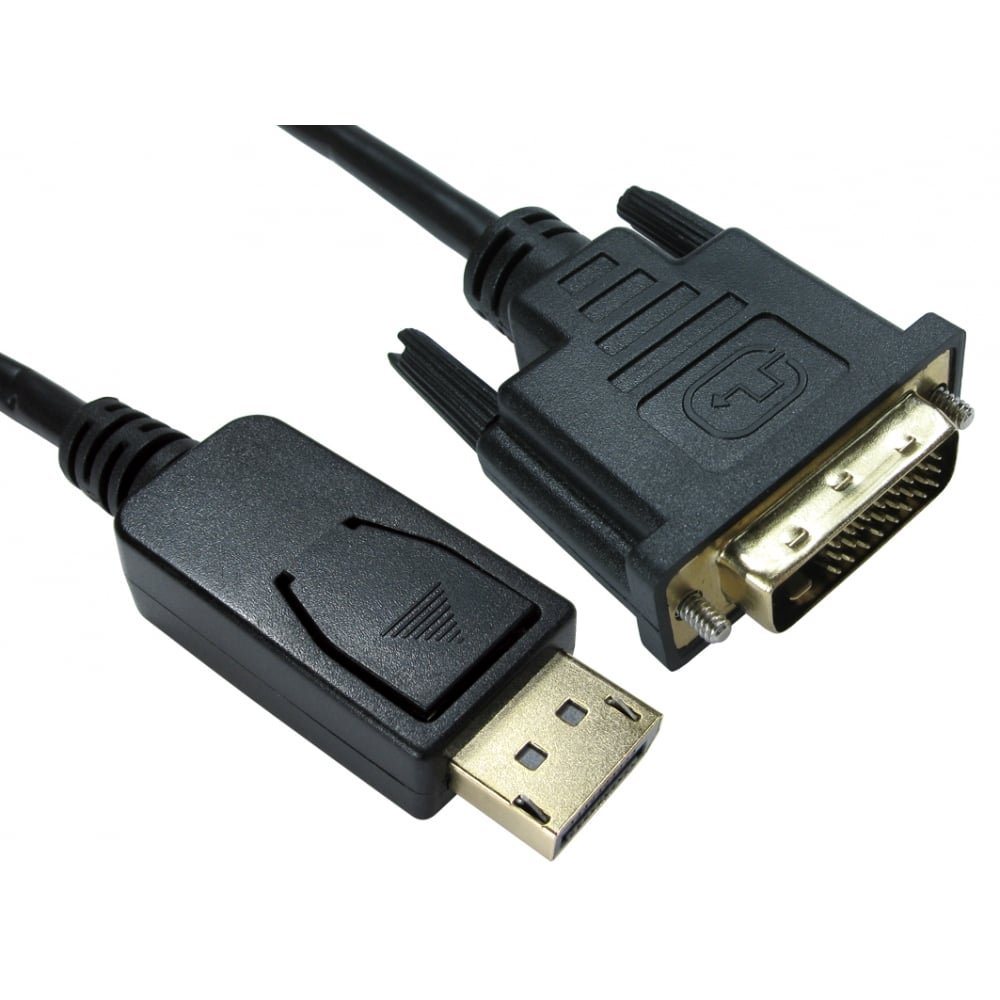 ConnectingU 1m DisplayPort Male (source) to DVI Male Monitor Cable, black