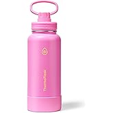 ThermoFlask 32 oz Double Wall Vacuum Insulated Stainless Steel Water Bottle with Spout Lid, Shocking Pink