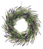 Spending on 20 Inch Artificial Lavender Wreath on Twig Base