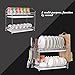 NEX Dish Drainer 304 Stainless Steel Kitchen 2-Tier Dish Rack with Utensil Holder