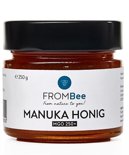 Frombee - Manuka Honig MGO 250+ aus Neuseeland - (1 x 250g) im Glas, natürlich und rein, fein-cremig