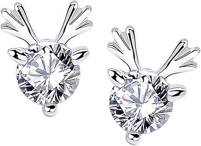 Setrouyo S925 Joyería de Plata Esterlina Pendientes Asta Cuerno de