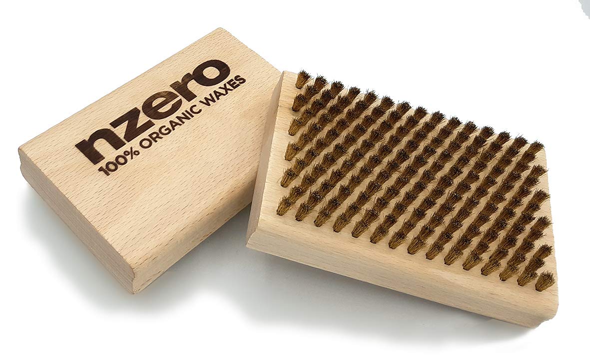NZEROWAX - Brass Brush for Maintenance of Skis and Snowboards 12x8cm…