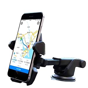 One hand,iBarbe Car Mount Universal Phone Holder Windshield Mount/Dashboard Bracket with Adjustable Arm for iPhone X 8/8 Plus 7 7 Plus 6s Plus 6s 6 SE Samsung Galaxy S8 Plus S8 Edge S7 S6 Note 8 5