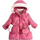 AiWMGL 3T 4T 5T 6T Toddler Girls Winter Coat Jacket Outwear Clothes Warm Overcoat Snowsuit Puffer Parka Fur Lined Hood Kids