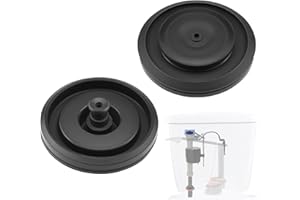 HONSNKS 2 Pcs 83143 Toilet Fill Valve Seal Replacement, Universal Rubber Diaphragm for Fluid-master 200, 242, 400 and 747 Models, Easy DIY Fix (Black)