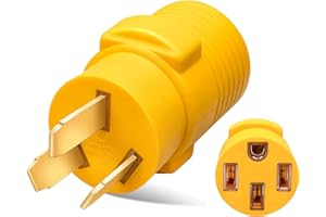 ANLVICO 50Amp EV Charger Adapter Nema10-50P to 14-50R Adapter, 3 Prong to 4 Prong Receptacle Plug Adapter, for Dryer Adapter, for Generator Welder Dryer Power Cord Connector