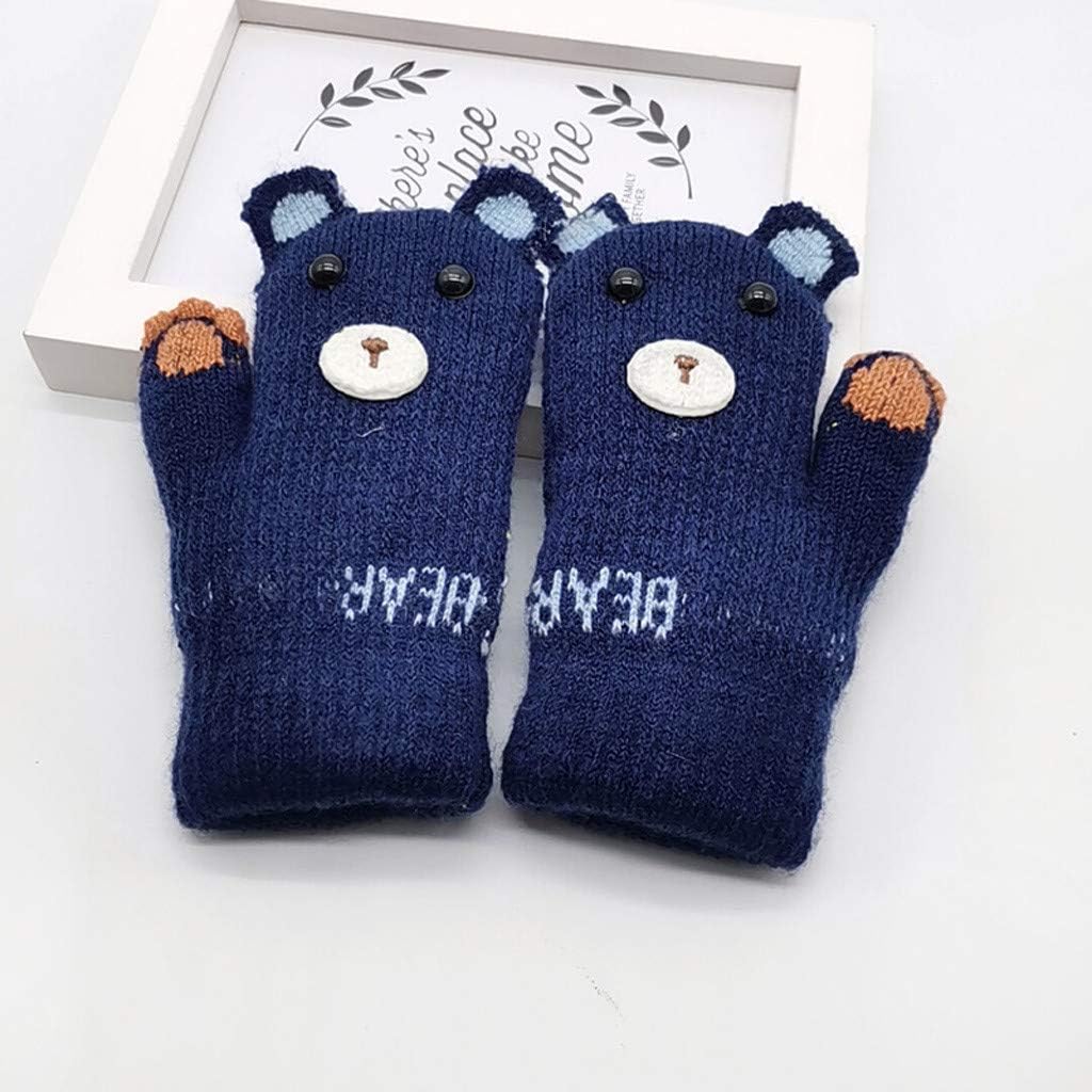 childrens navy hat and gloves