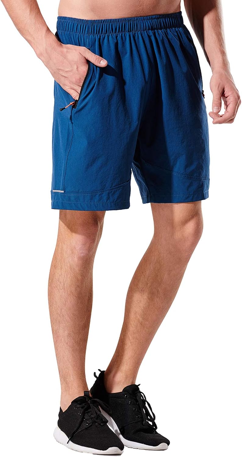 KPSUN Mens 7 Inch Athletic Running Shorts Workout Lightweight Quick Dry Zipper Pocket Shorts for Exercise Gym Training : Clothing