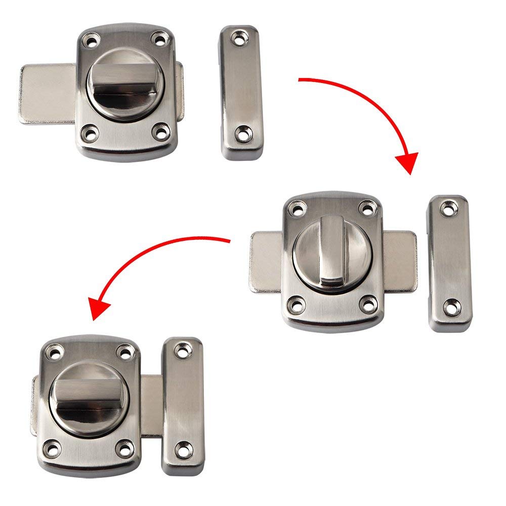 Rotación Bolt latch Puerta Cerraduras Seguridad puerta tornillos Latch