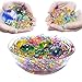 U-Goforst Water Beads Pack (50000 Beads /15Large Jumbo Beads /10 Balloons) Rainbow Mix Kids Water Gel Beads, Jelly Water Growing Balls for Spa Refill, Kids Tactile Sensory Toys, Plants Vase, Party