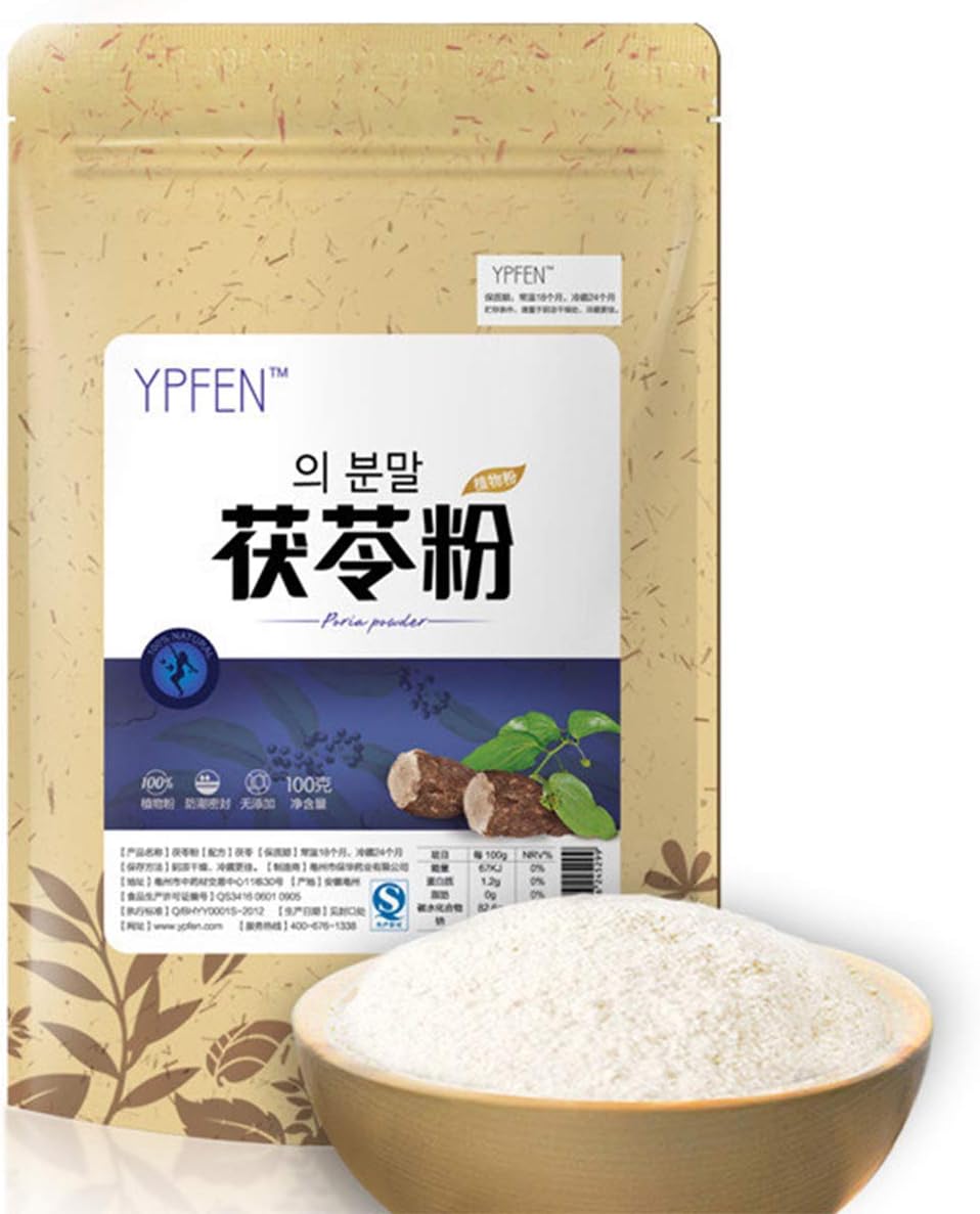 100g (0.22LB) Pure Nature Organic Herbs Poria Cocos Fuling Tuckahoe Extract Powder herbal tea scented tea Flower tea Botanical tea herbs tea Green tea Raw tea Flowers tea Health Tea Chinese tea