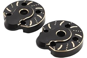 Brass Portal Covers 2PCS Weights for Capra SCX10 III 1/10 RC Crawler Car Front Rear Axle Covers Black
