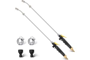 Saillong 29 Inches Adjustable Universal Sprayer Wand - Matches 3/8'' Hose, Stainless Steel Replacement With Shut off Valve (2