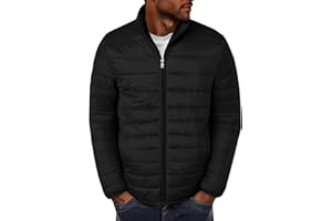 bmkBWO Puffer Jacket Men,Zip Up Quilted Jackets Lightweight Winter Warm Down Coats with Pockets Thicken Outerwear 2025