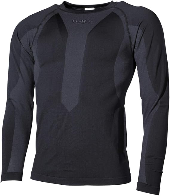 Fox Outdoor Thermo Sport Funktions Unterhemd Langarm Schwarz Amazon De Bekleidung