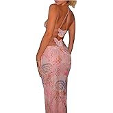 Women's Fairy Butterfly Maxi Dress Sexy Sleeveless Backless Long Dress Bandage String Bodycon Beach Club Party Dress