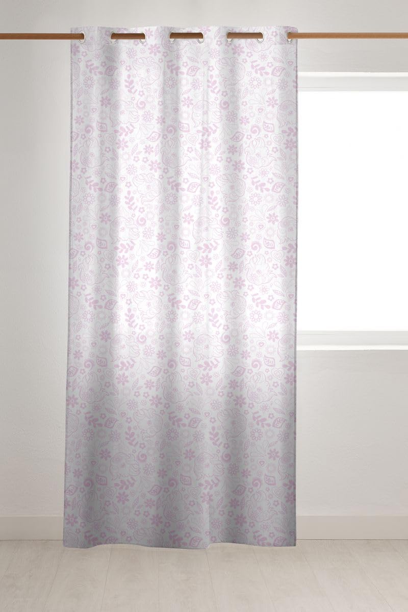 BELUM | Half Panama Eyelet Curtain My Little Pony 140x260, Soft Curtain, Multicolor Curtain