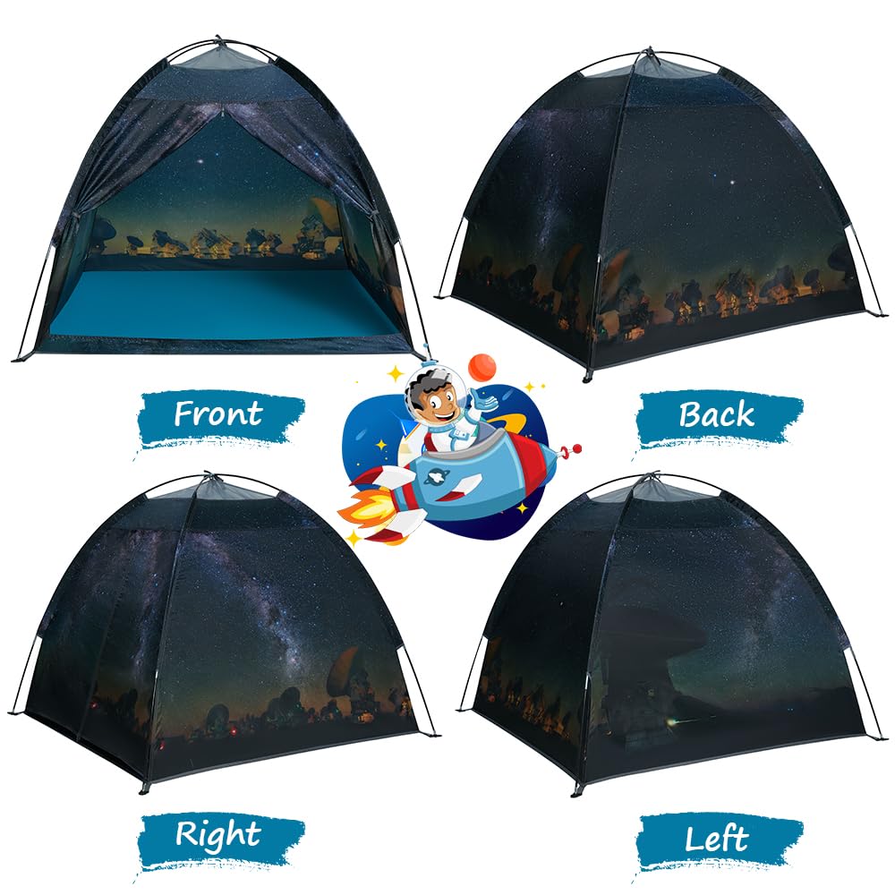 Kids Play Tent-61”x61”x45”Imaginative Play Popup Tent Space World Tent for Kids Indoor/Outdoor Fun-Kids Galaxy Dome Tent Playhouse for Boys and Girls,Perfect Kid’s Gift