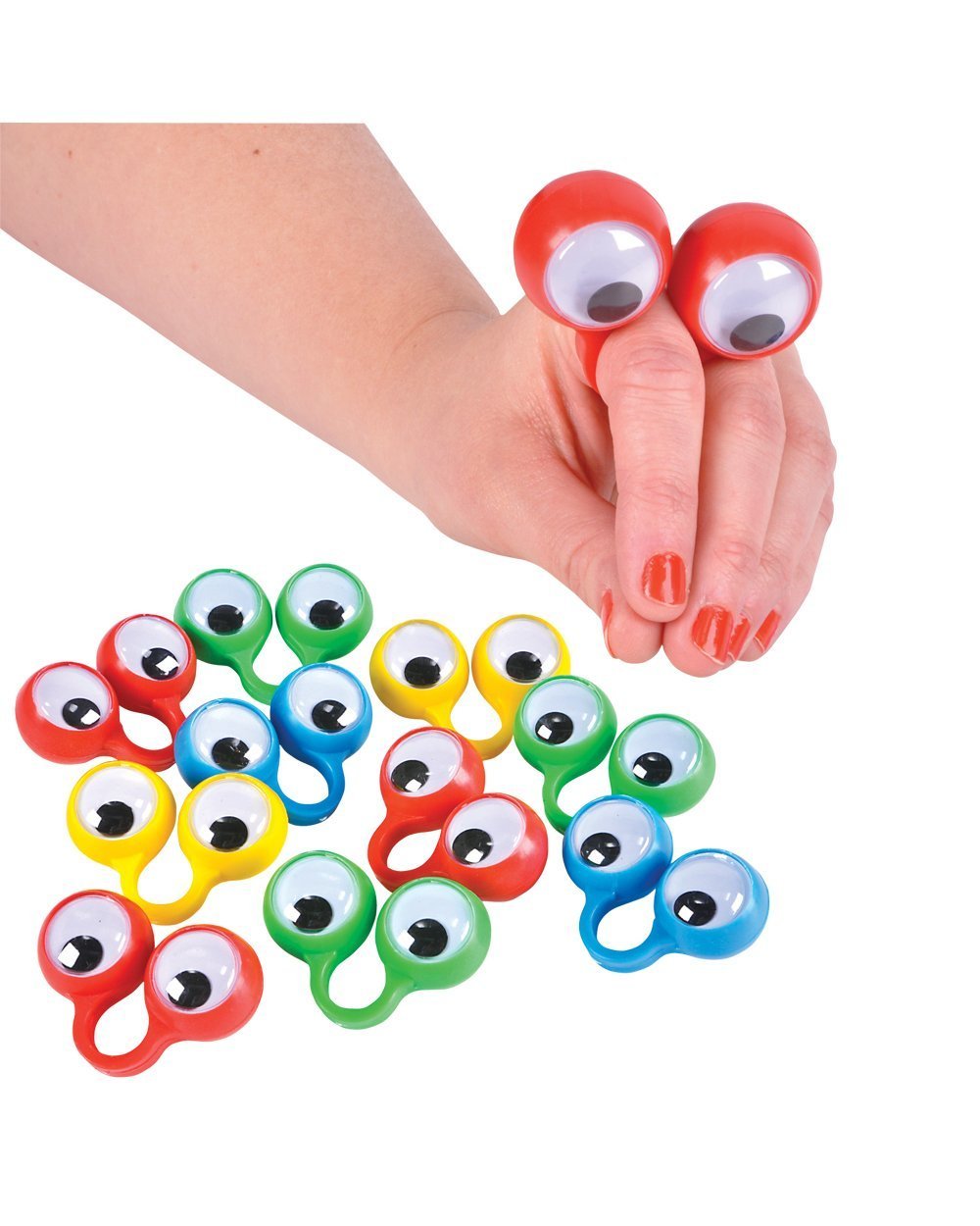 googly eye finger puppet rings