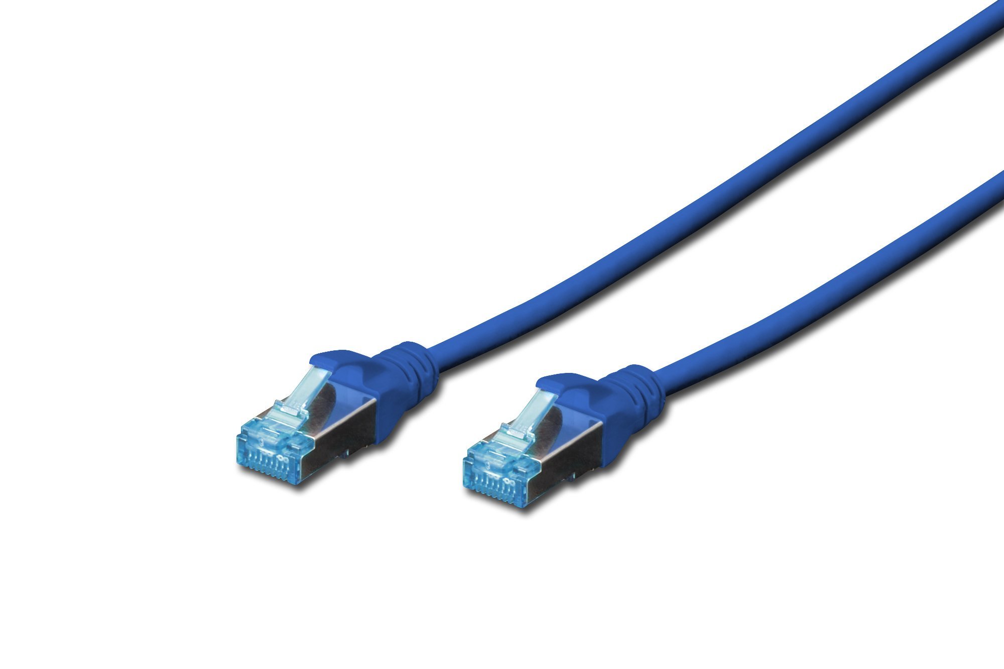 Digitus LAN Cable Cat 5e - 1m - CCA Network Cable with RJ45 - SF/UTP Shielded - Compatible with Cat6 & Cat5 - Blue
