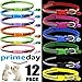 GAMUDA 12Pcs Reflective Puppy ID Collars, Soft Nylon Whelping Set, Adjustable Buckle Litter Bands with 2 Record Charts (S)