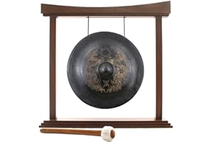 UNLIMITED 9" to 16" Vietnamese Dragon Gongs on Stands - 12" on Eternal Present Stand. Includes Stand of Choice, Gong, & Mallet/Clear Bell-like Tone/Promotes Positive Energy