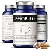 Zenium - Relieve Stress, Tension, Worry, Nervousness, & Irritability | Calm The Mind & Body | Ayurvedic | Natural Relief Supplement | Boosts Mood | Ashwagandha, L-Theanine, GABA, Rhodiola |60 Capsules