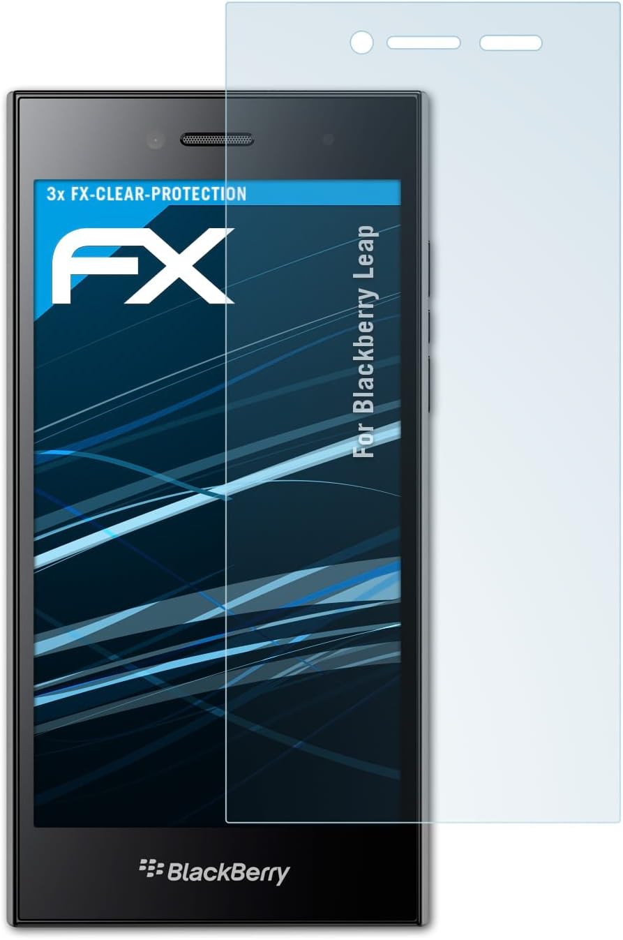 3 x atFoliX Blackberry Leap Screen protection Protective film - FX-Clear crystal clear